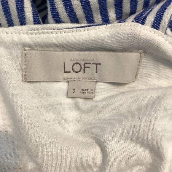 LOFT Blue Stripe Summer Dress Size S - Picture 6 of 7